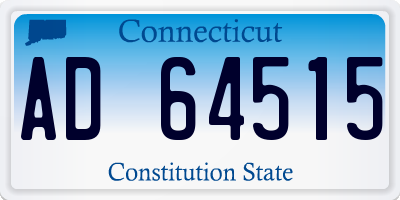 CT license plate AD64515