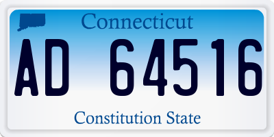 CT license plate AD64516