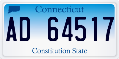 CT license plate AD64517