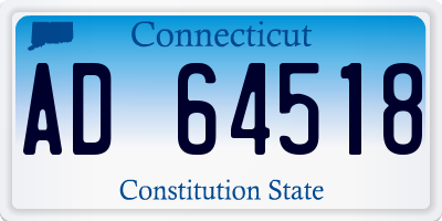 CT license plate AD64518