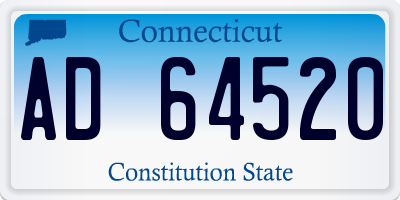 CT license plate AD64520