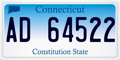 CT license plate AD64522