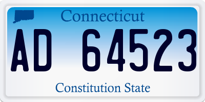 CT license plate AD64523