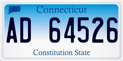 CT license plate AD64526
