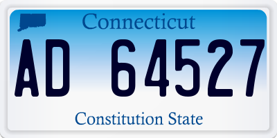 CT license plate AD64527