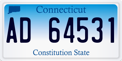 CT license plate AD64531