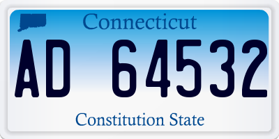 CT license plate AD64532