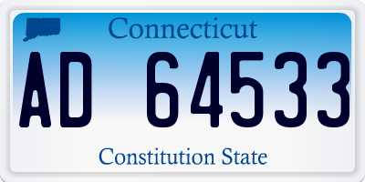 CT license plate AD64533