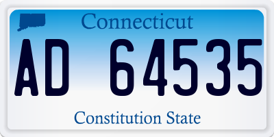 CT license plate AD64535