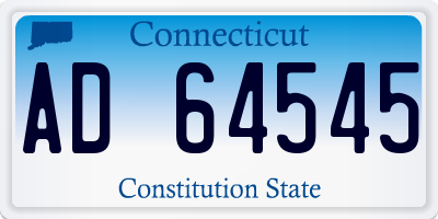 CT license plate AD64545