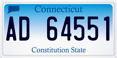 CT license plate AD64551