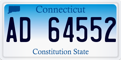 CT license plate AD64552