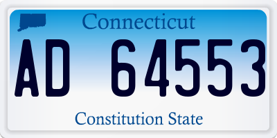 CT license plate AD64553