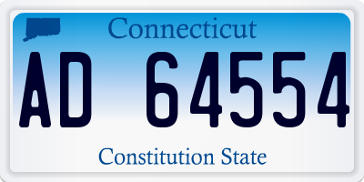 CT license plate AD64554