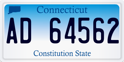 CT license plate AD64562