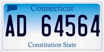 CT license plate AD64564