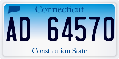 CT license plate AD64570