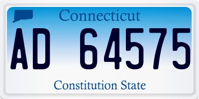 CT license plate AD64575