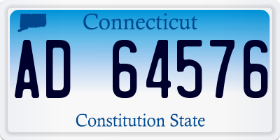 CT license plate AD64576