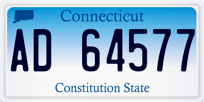 CT license plate AD64577