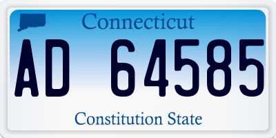 CT license plate AD64585
