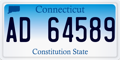 CT license plate AD64589
