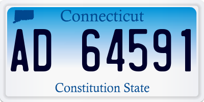 CT license plate AD64591