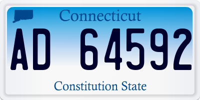 CT license plate AD64592