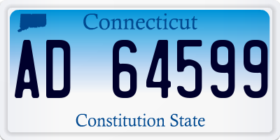 CT license plate AD64599