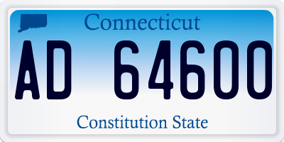 CT license plate AD64600