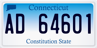 CT license plate AD64601