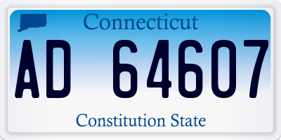 CT license plate AD64607