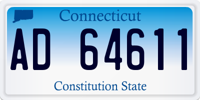 CT license plate AD64611