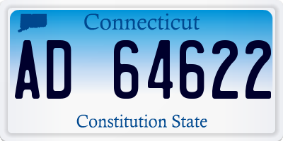 CT license plate AD64622