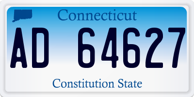 CT license plate AD64627