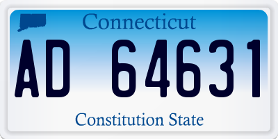 CT license plate AD64631