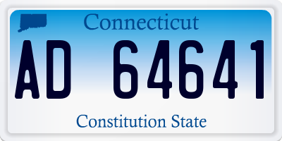 CT license plate AD64641