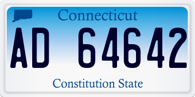 CT license plate AD64642