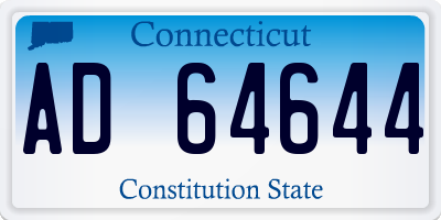 CT license plate AD64644