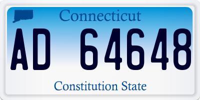 CT license plate AD64648