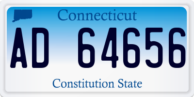 CT license plate AD64656