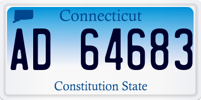 CT license plate AD64683