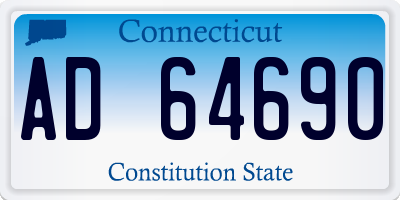 CT license plate AD64690