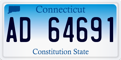 CT license plate AD64691