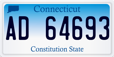 CT license plate AD64693