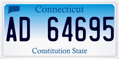 CT license plate AD64695