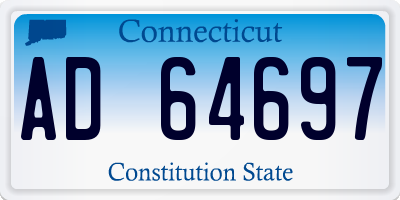 CT license plate AD64697
