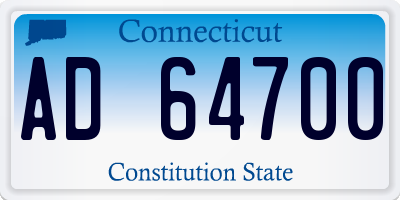 CT license plate AD64700