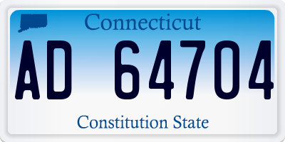 CT license plate AD64704