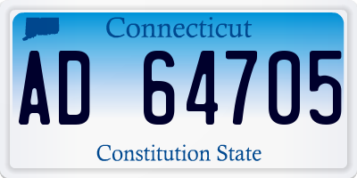 CT license plate AD64705